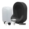 Kit spécial jardin : urinoir mural sans eau et bidon de récupération 25L - Valorisation de l'urine comme engrais - Noir