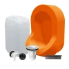 Kit spécial jardin : urinoir mural sans eau et bidon de récupération 25L - Valorisation de l'urine comme engrais - Orange