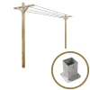 Kit étendoir à linge extérieur Séville + 2 supports à fixer