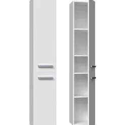KOMMA - Meuble salle de bain 2 portes - 31x30x174 cm - Colonne rangement SDB