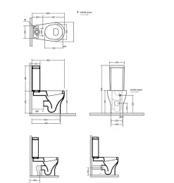La Cuvette Des Toilettes Avec Réservoir De Chasse D'eau Monobloc Et Installation De La Chasse D'eau.