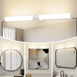 Lampe de miroir de salle de bain NETTLIFE LED 40 cm 6 W IP44 4 000 K
