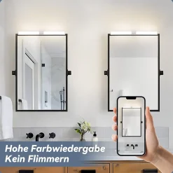 Lampe de miroir de salle de bain NETTLIFE LED 40 cm 6 W IP44 4 000 K