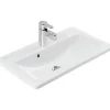 Lavabo à encastrer céramique traditionnelle SANINDUSA Look 63x46 blanc (robinet et vidage non inclus)