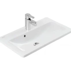 Lavabo à encastrer céramique traditionnelle SANINDUSA Look 63x46 blanc (robinet et vidage non inclus)