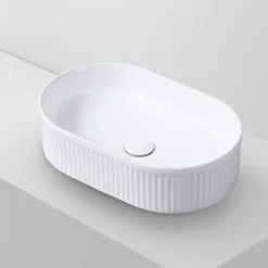 Lavabo à poser CORINTO OVALO céramique 49,5x13x31 cm blanc