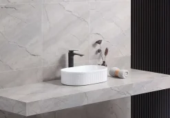 Lavabo à poser CORINTO OVALO céramique 49,5x13x31 cm blanc