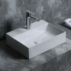 Lavabo à poser K45 céramique 45,5x12,5x35,5 cm blanc