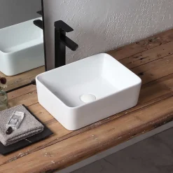 Lavabo à poser RT4030 céramique 40,5x13x30 cm blanc