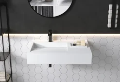 Lavabo / vasque à suspendre 74x50x13cm en fonte minérale - PB2014