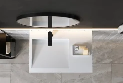 Lavabo / vasque à suspendre 74x50x13cm en fonte minérale - PB2014