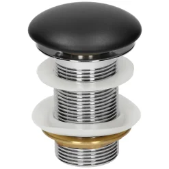 Lavabo a poser noir mat en céramique avec garniture de vidage 510x405x135 mm