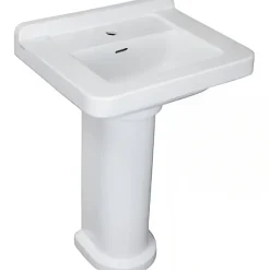 Lavabo 68cm céramique traditionnelle SANINDUSA Vintage blanc (compatible avec la colonne Vintage non incluse)