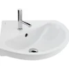 Lavabo d'angle mural céramique traditionnelle SANINDUSA 50 Easy blanc (robinet et vidage non inclus)