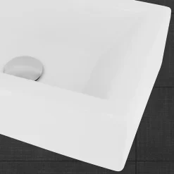 Lavabo de salle de bain vasque à poser toilette blanc en céramique 510 x 250 mm