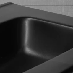 Lavabo en ceramique noir mat vasque encastrer pour salle de bain 615x470x175 mm