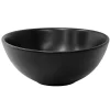 Lavabo en ceramique noir mat vasque a poser ronde pour salle de bain 280x150 mm