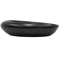 Lavabo en ceramique noir mat vasque a poser pour salle de bain 585x375x145 mm