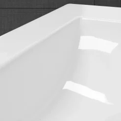Lavabo en céramique blanc avec garniture de vidage et trop-plein 710x465x175 mm