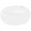 Lavabo en céramique blanc vasque èvier à poser design rond moderne 400 mm
