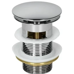 Lavabo en céramique blanc avec garniture de vidage lave-mains moderne 590x390 mm