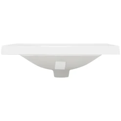 Lavabo en céramique blanc avec garniture de vidage et trop-plein 510x155x415 mm