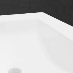 Lavabo en céramique blanc avec garniture de vidage et trop-plein 510x155x415 mm