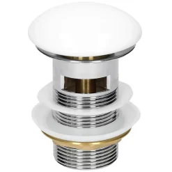 Lavabo en céramique blanc avec garniture de vidage et trop-plein 510x155x415 mm