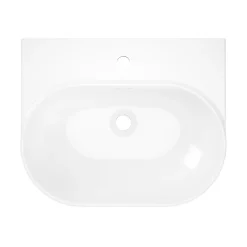 Lavabo en céramique, blanc, l.55 cm Cavally GoodHome