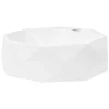 Lavabo en céramique pour salle de bain lavabo en forme de diamant 42x13,5 cm
