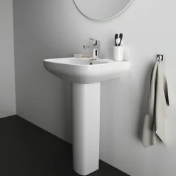 Lavabo en porcelaine vitrifiée blanche l.50 x H.18 x P.44 cm, Ideal Standard