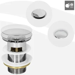 Lavabo encastré céramique blanc brillant ovale avec bonde vidange 57x48,5x19,5cm