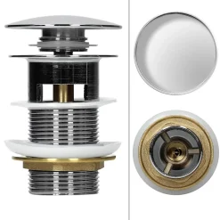Lavabo encastré en céramique blanc avec garniture de vidage chrome 610x460x165mm