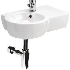 Lavabo gain de place 49.5 cm avec vasque décentrée à gauche - Nano