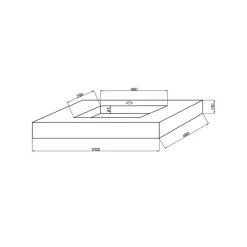 Lavabo Hpl 100 Cm Avec Installation Suspendue En Chêne Glace Effet Bois