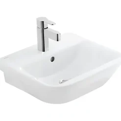 Lavabo mural céramique traditionnelle SANINDUSA Look 60x45 blanc (robinet et vidage non inclus)