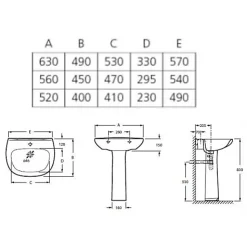 Lavabo POLO ZOOM 56x45cm blanc - ROCA - WM810018Z0010F1
