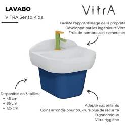 Lavabo pour enfant VITRA Sento Kids 45 cm avec cache bonde