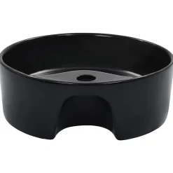 Lavabo rond avec trop-plein (36x13 cm - Noir)