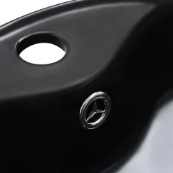 Lavabo rond avec trop-plein (36x13 cm - Noir)