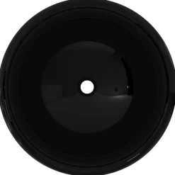 Lavabo rond en céramique noir - VIDAXL - 40 x 15 cm - Design moderne et tendance