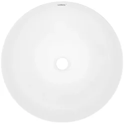 Lavabo salle de bain céramique blanc avec garniture de vidange 400x400x135 mm