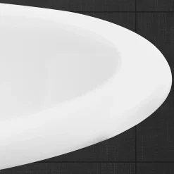 Lavabo salle de bain encastrable ovale évier en céramique blanc 570x195x485 mm