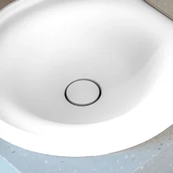 Lavabo semi-encastré POALGI résine Wraitom 64x14,5x42 cm blanc série DAL