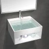 Lavabo Suspendu Carré - Solid Surface Blanc Mat - 50x50 cm - AllDay