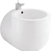 Lavabo suspendu cylindrique contemporain céramique traditionnelle SANINDUSA WCA blanc (robinet non inclus)
