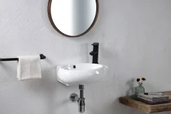 Lavabo suspendu OVAL-W céramique 43x12x28 cm blanc