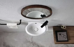 Lavabo suspendu OVAL-W céramique 43x12x28 cm blanc