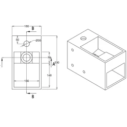 Lavabo suspendu 33x18x20,5cm avec espace de rangement en résine de synthèse - blanc mat - PB2046