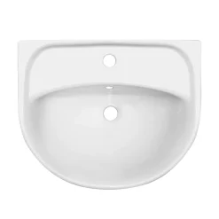 Lavabo Urmia en céramique coloris blanc l.56,5 x P.45,5 x H.21 cm